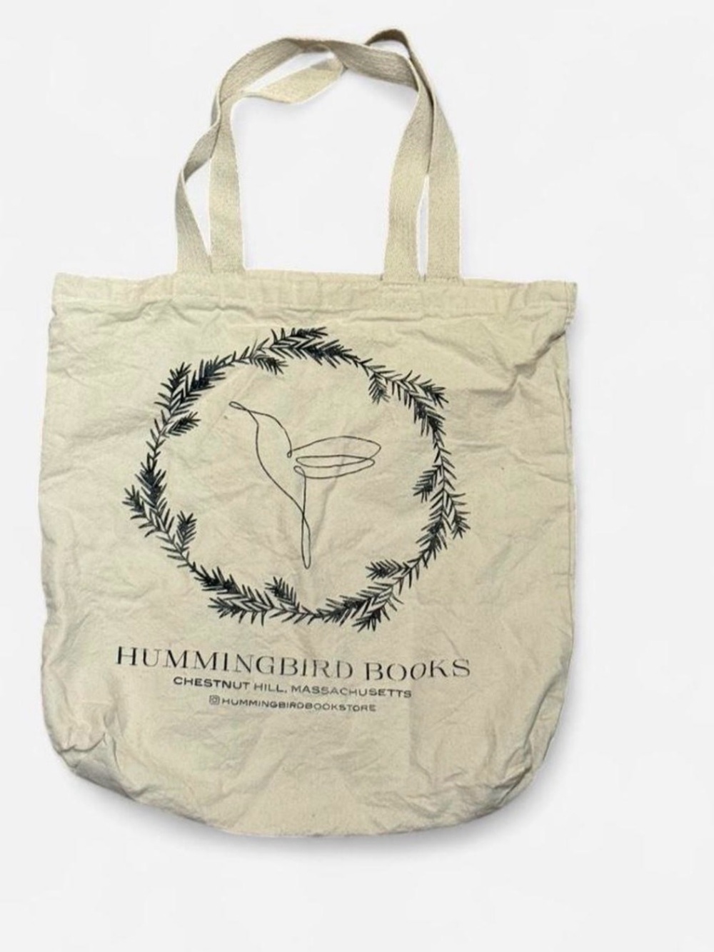 Hummingbird Books Canvas Tote Bag | Bookstore Literary Tote